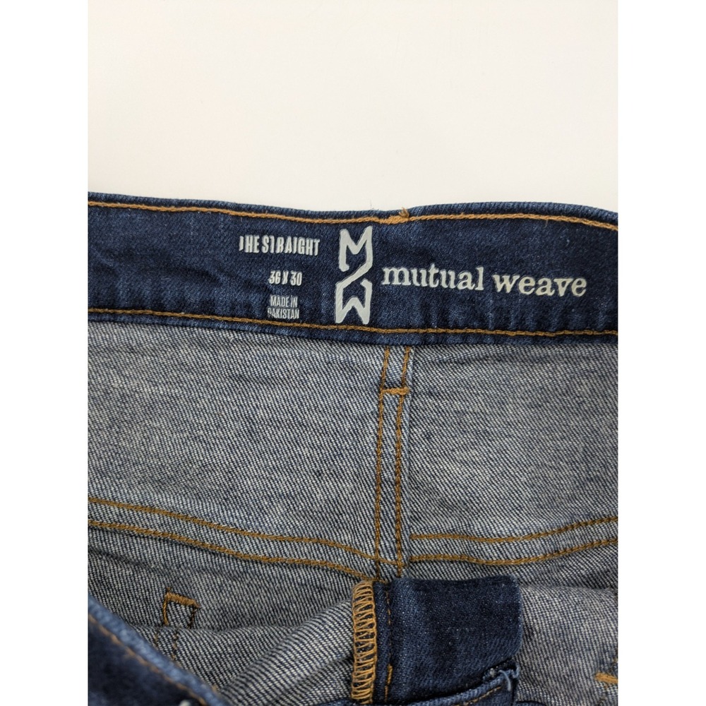 Mutual Weave The Straight Utility Jeans Men's Size 36x30 Dark Wash - Picture 6 of 8